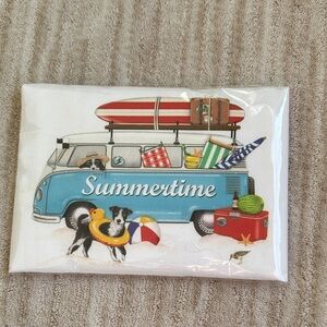 Mary Lake-Thompson Retro Summer Van Station Wagon Canoe Flour Sack Dish Towel
